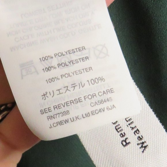 J Crew Green Flutter Sleeve Top sz 6 - Picture 4 of 6